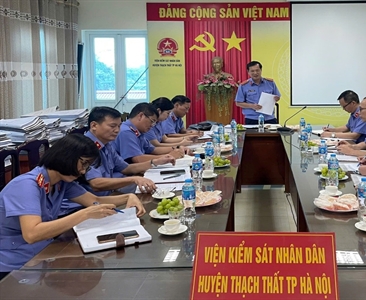 Kiểm tra chéo trong công tác nghiệp vụ tại Viện KSND huyện Thạch Thất